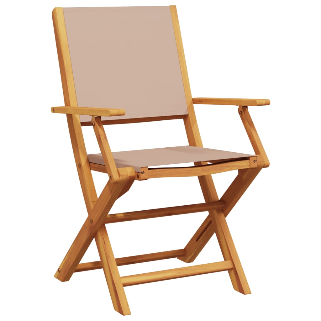 Set da Bistrot 3pz Tortora in Tessuto e Legno Massello | homemem39