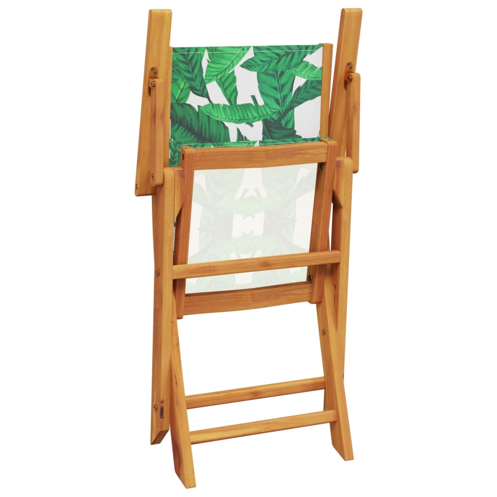 Set da Bistrot 3 pz Motivo Foglie in Tessuto e Legno Massello | homemem39