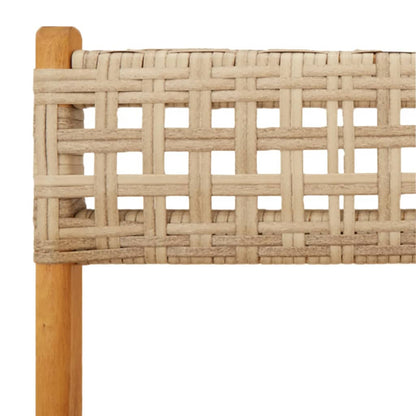 Set da Bistrot 3 pz Beige in Polyrattan e Legno Massello | homemem39