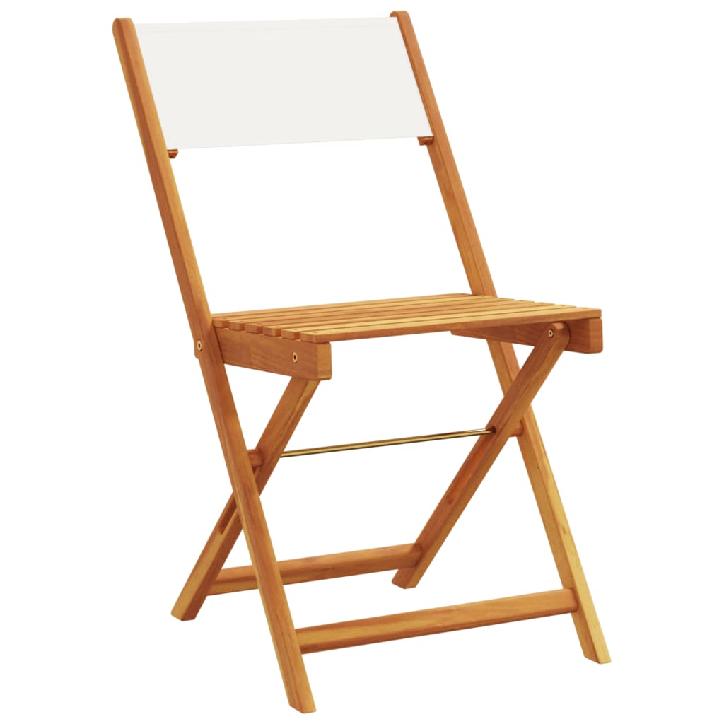 Set da Bistrot 3pz Bianco Crema in Tessuto e Legno Massello | homemem39