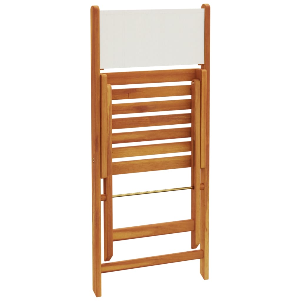 Set da Bistrot 3pz Bianco Crema in Tessuto e Legno Massello | homemem39