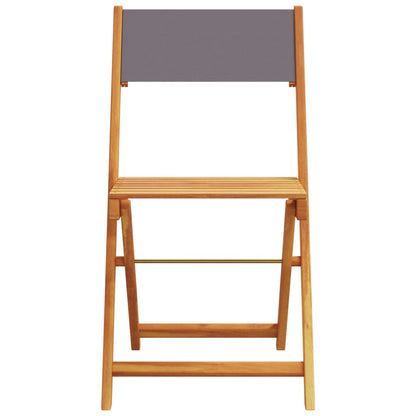 Set da Bistrot 3pz Antracite in Tessuto e Legno Massello | homemem39