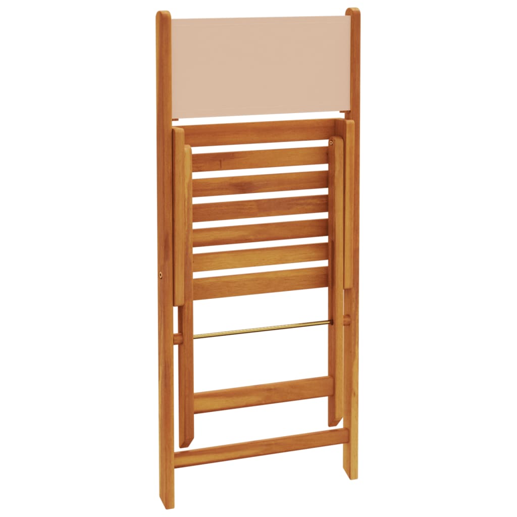 Set da Bistrot 3pz Beige in Tessuto e Legno Massello | homemem39