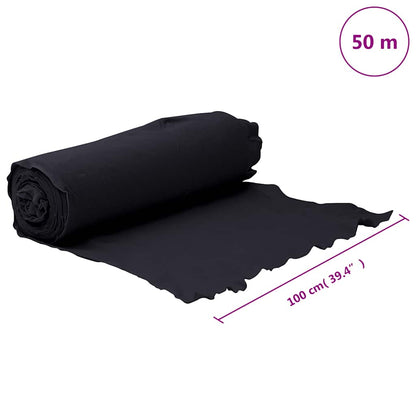 Membrana Geotessile Nera 1x50 m in Fibra di Poliestere | homemem39