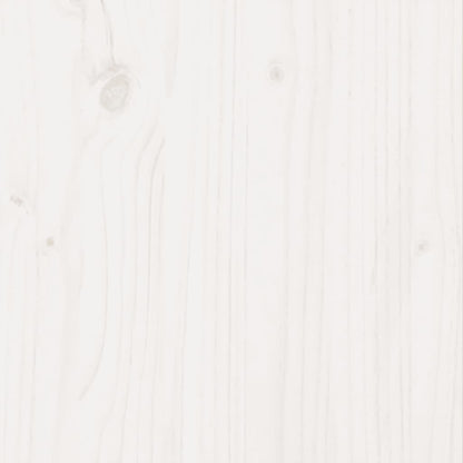 Fioriera da Giardino Bianca 50x50x46 cm Legno Massello di Pino