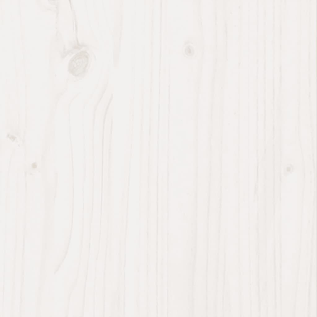 Fioriera da Giardino Bianca 50x50x46 cm Legno Massello di Pino - homemem39