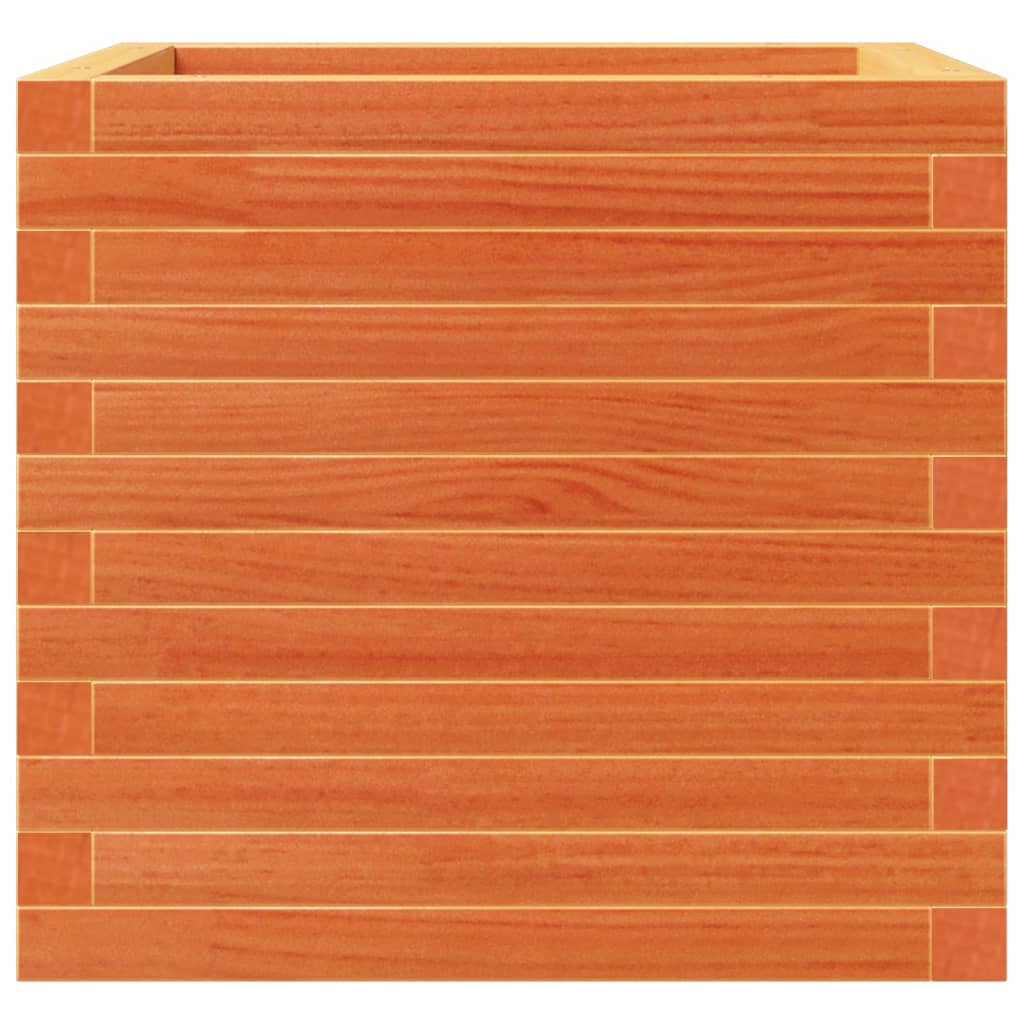 Fioriera Giardino Marrone Cera 50x50x46 cm Legno Massello Pino - homemem39