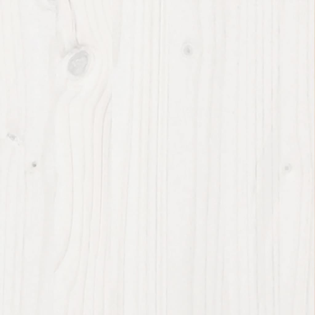 Fioriera da Giardino Bianca 60x60x46 cm Legno Massello di Pino