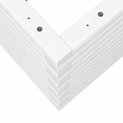 Fioriera da Giardino Bianca 80x80x46 cm Legno Massello di Pino - homemem39