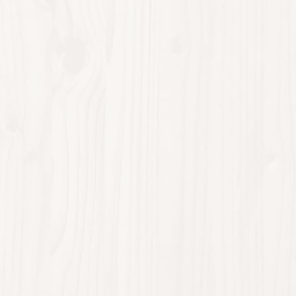 Fioriera da Giardino Bianca 90x90x46 cm Legno Massello di Pino