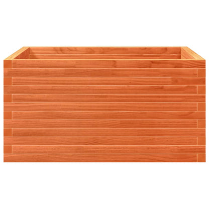 Brown Wax Garden Planter 90x90x46 cm Solid Pine Wood