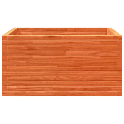 Brown Wax Garden Planter 90x90x46 cm Solid Pine Wood