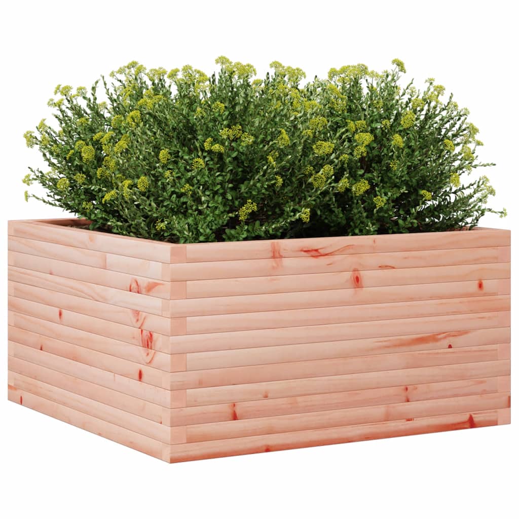 Garden planter 90x90x46 cm in solid Douglas wood