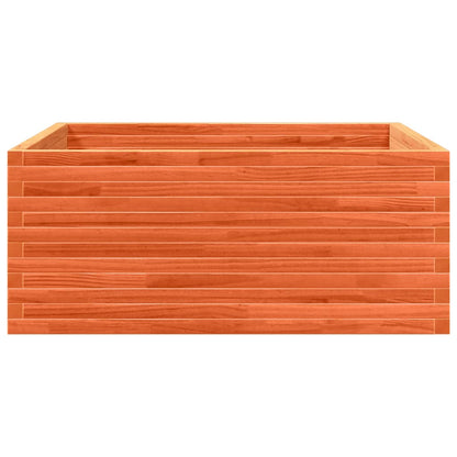 Fioriera Giardino Marrone Cera 110x110x46cm Legno Massello Pino