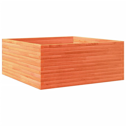 Fioriera Giardino Marrone Cera 110x110x46cm Legno Massello Pino
