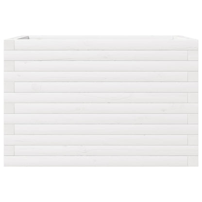 Fioriera da Giardino Bianca 70x40x46 cm Legno Massello di Pino - homemem39