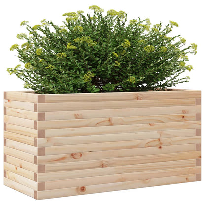 Garden planter 90x40x46 cm in solid pine wood