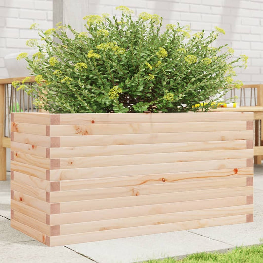 Garden planter 90x40x46 cm in solid pine wood