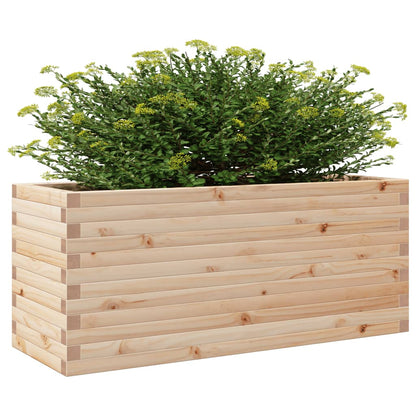 Garden planter 110x40x46 cm in solid pine wood
