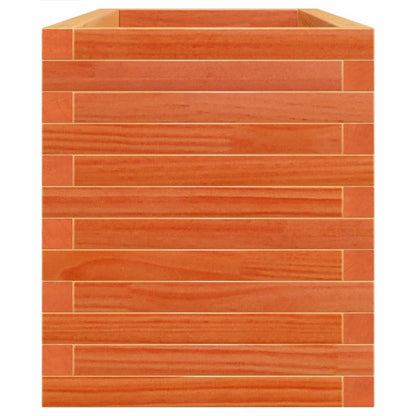 Fioriera Giardino Marrone Cera 110x40x46 cm Legno Massello Pino