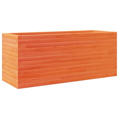 Fioriera Giardino Marrone Cera 110x40x46 cm Legno Massello Pino