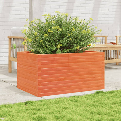 Fioriera Giardino Marrone Cera 90x60x46 cm Legno Massello Pino
