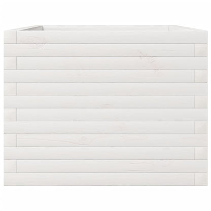 Fioriera da Giardino Bianca 110x60x46 cm Legno Massello di Pino - homemem39