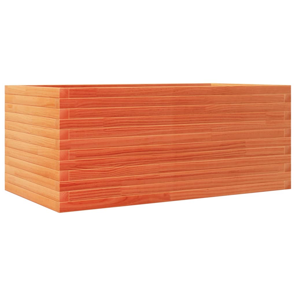 Fioriera Giardino Marrone Cera 110x60x46 cm Legno Massello Pino
