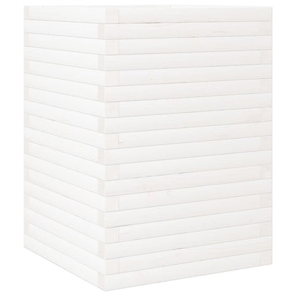 Fioriera da Giardino Bianca 50x50x68,5cm Legno Massello di Pino
