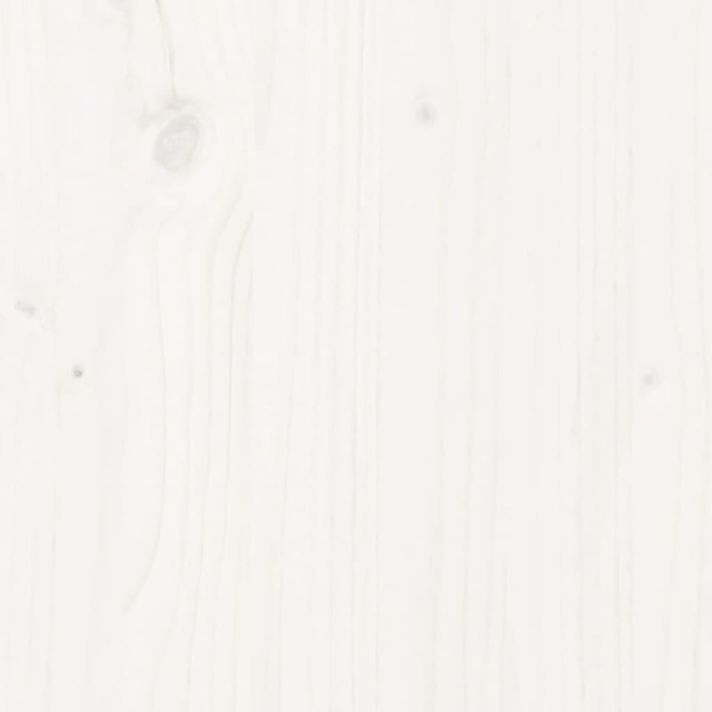 Fioriera da Giardino Bianca 50x50x68,5cm Legno Massello di Pino