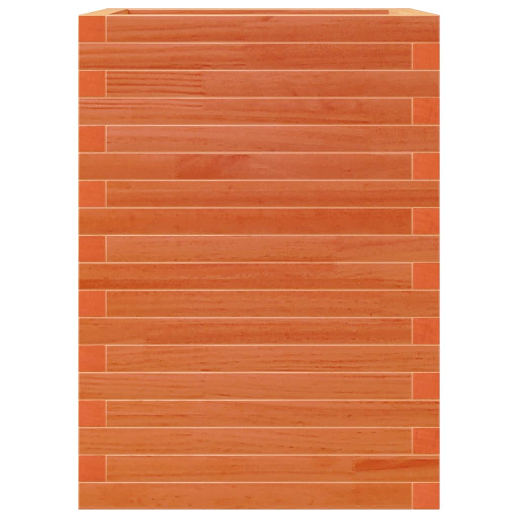 Fioriera Giardino Marrone Cera 50x50x68,5cm Legno Massello Pino - homemem39