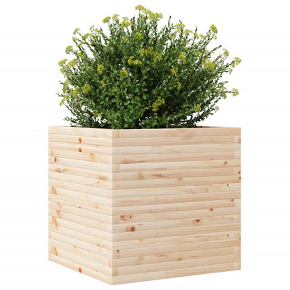 Garden planter 70x70x68.5 cm in solid pine wood