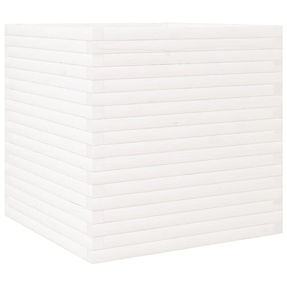 Fioriera da Giardino Bianca 70x70x68,5cm Legno Massello di Pino - homemem39