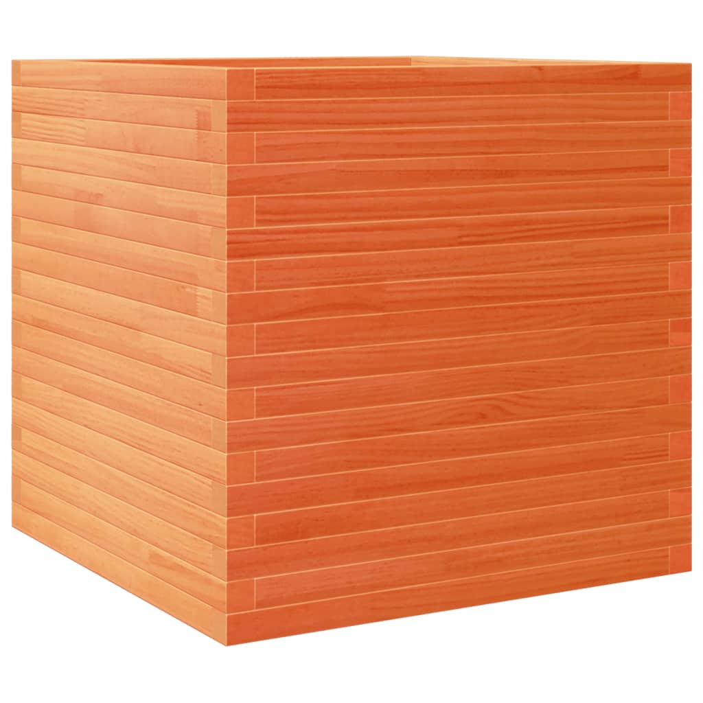 Fioriera Giardino Marrone Cera 70x70x68,5cm Legno Massello Pino