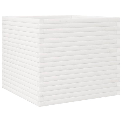 Fioriera da Giardino Bianca 80x80x68,5cm Legno Massello di Pino - homemem39