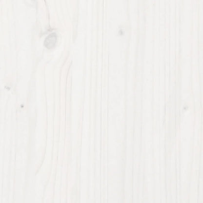 Fioriera da Giardino Bianca 70x40x68,5cm Legno Massello di Pino