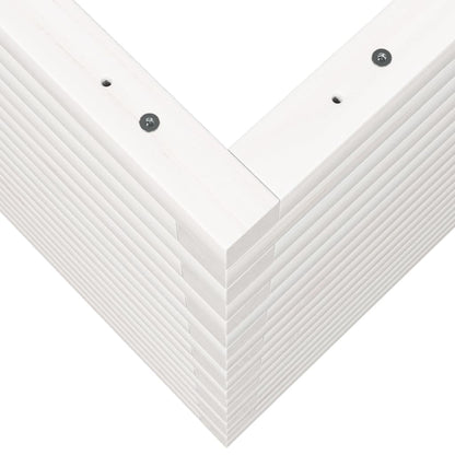 Fioriera da Giardino Bianca 90x60x68,5cm Legno Massello di Pino - homemem39