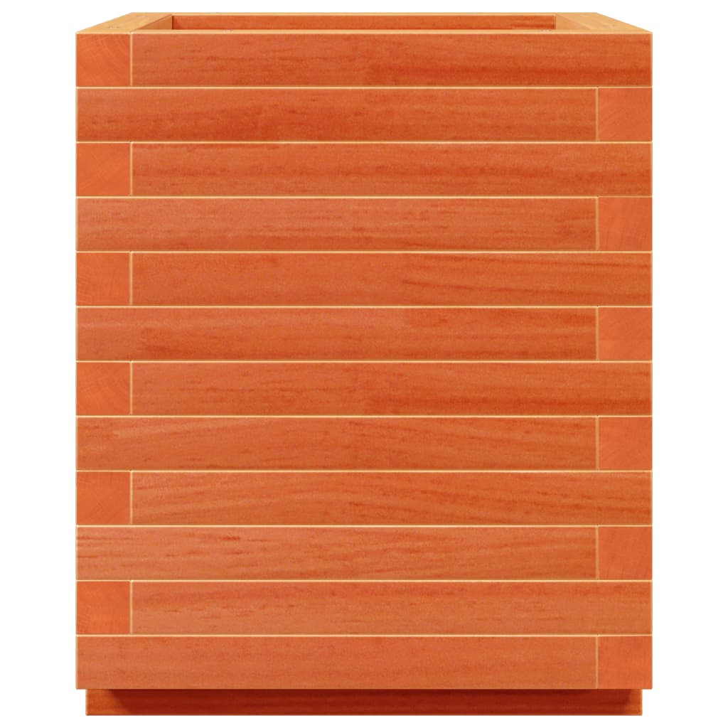 Fioriera Giardino Marrone Cera 40x40x49,5cm Legno Massello Pino