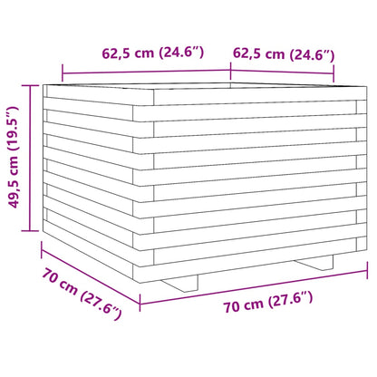 Fioriera da Giardino 70x70x49,5 cm in Legno Massello di Douglas