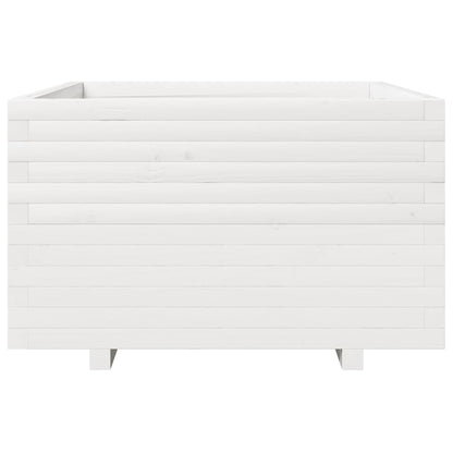 Fioriera da Giardino Bianca 80x80x49,5cm Legno Massello di Pino - homemem39