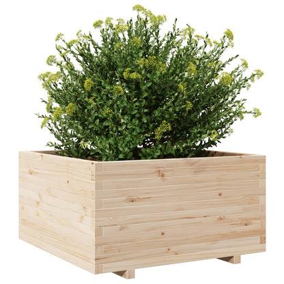 Garden planter 90x90x49.5 cm in solid pine wood