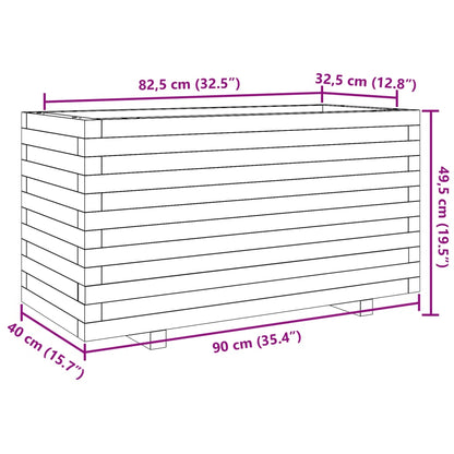 Fioriera da Giardino 90x40x49,5 cm in Legno di Pino Impregnato