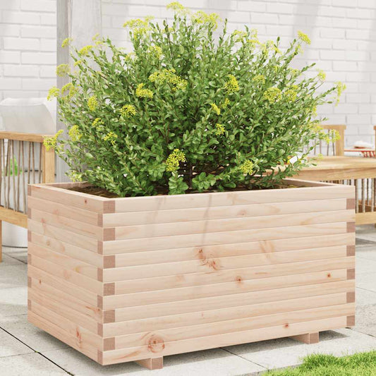 Fioriera da Giardino 90x60x49,5 cm in Legno Massello di Pino