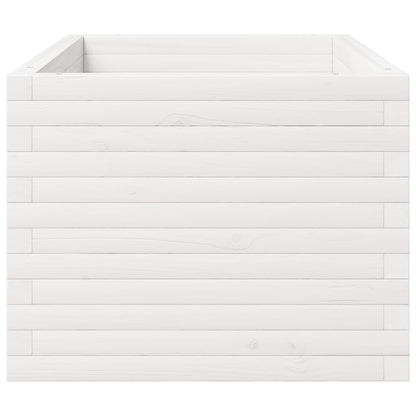 Fioriera da Giardino Bianca 90x60x49,5cm Legno Massello di Pino - homemem39