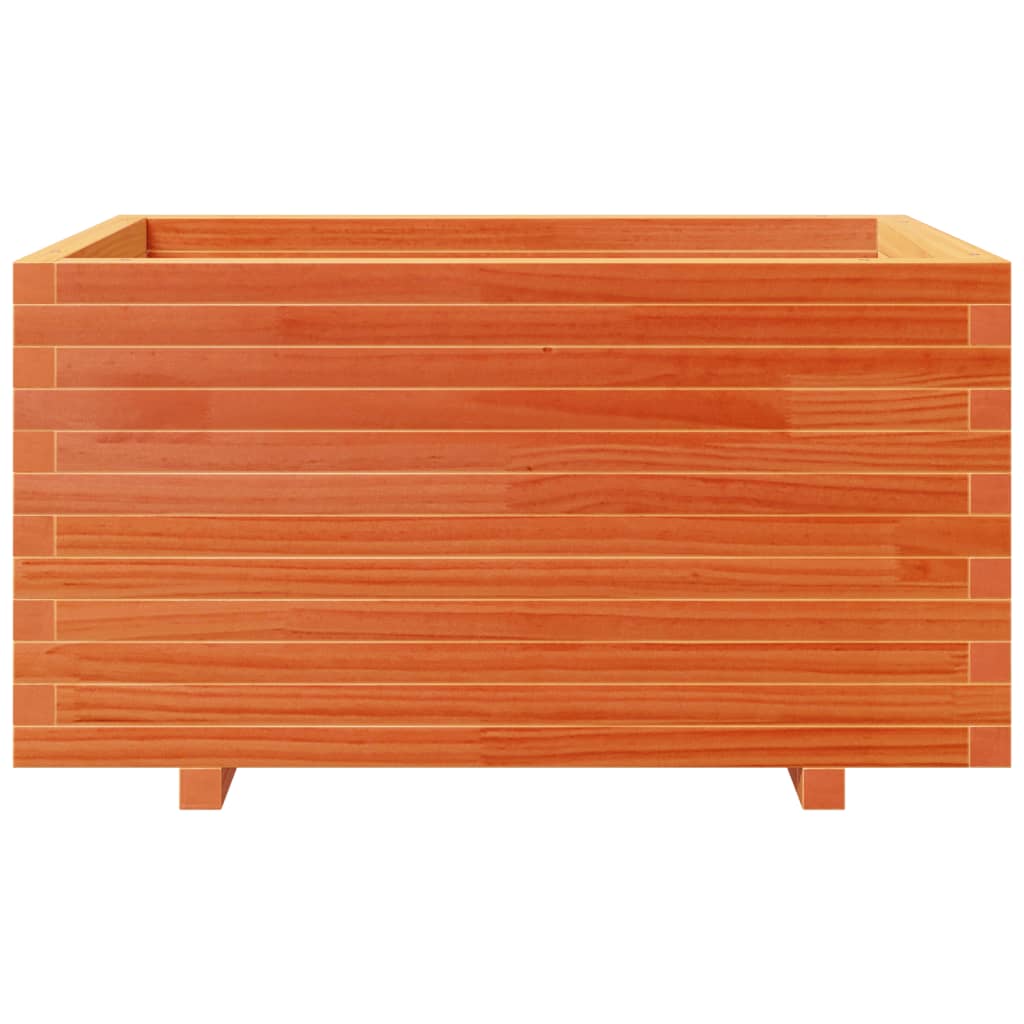 Fioriera Giardino Marrone Cera 90x60x49,5cm Legno Massello Pino - homemem39