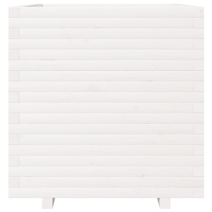 Fioriera da Giardino Bianca 70x70x72,5cm Legno Massello di Pino - homemem39