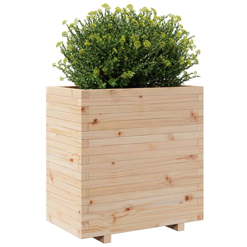 Garden planter 70x40x72.5 cm in solid pine wood