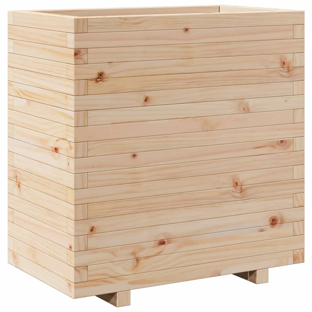 Garden planter 70x40x72.5 cm in solid pine wood