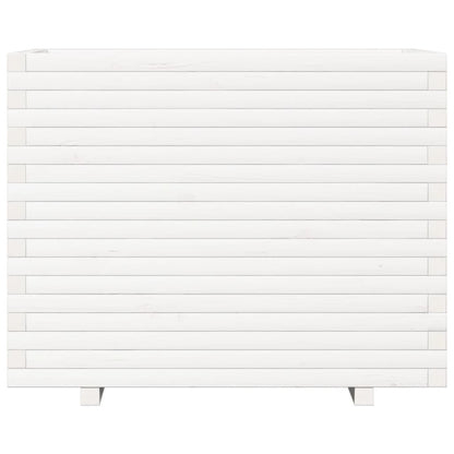 Fioriera da Giardino Bianca 90x60x72,5cm Legno Massello di Pino - homemem39
