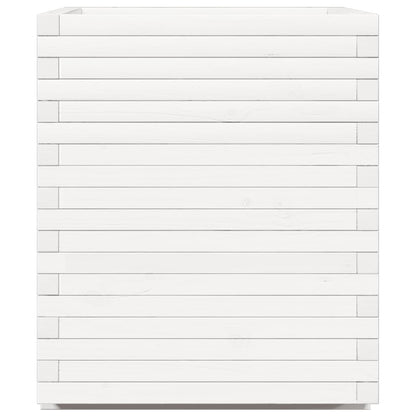 Fioriera da Giardino Bianca 90x60x72,5cm Legno Massello di Pino - homemem39